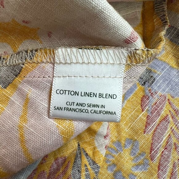 Gravel & Gold Fase Skirt Linen Cotton Midi Skirt Sitting In The Park Size 18/20 - Picture 7 of 7